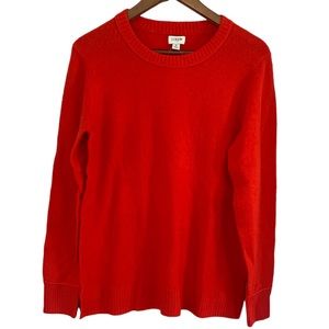 J. Crew Candy Apple Red Crew Neck Sweater, New With Tags, Size Medium
